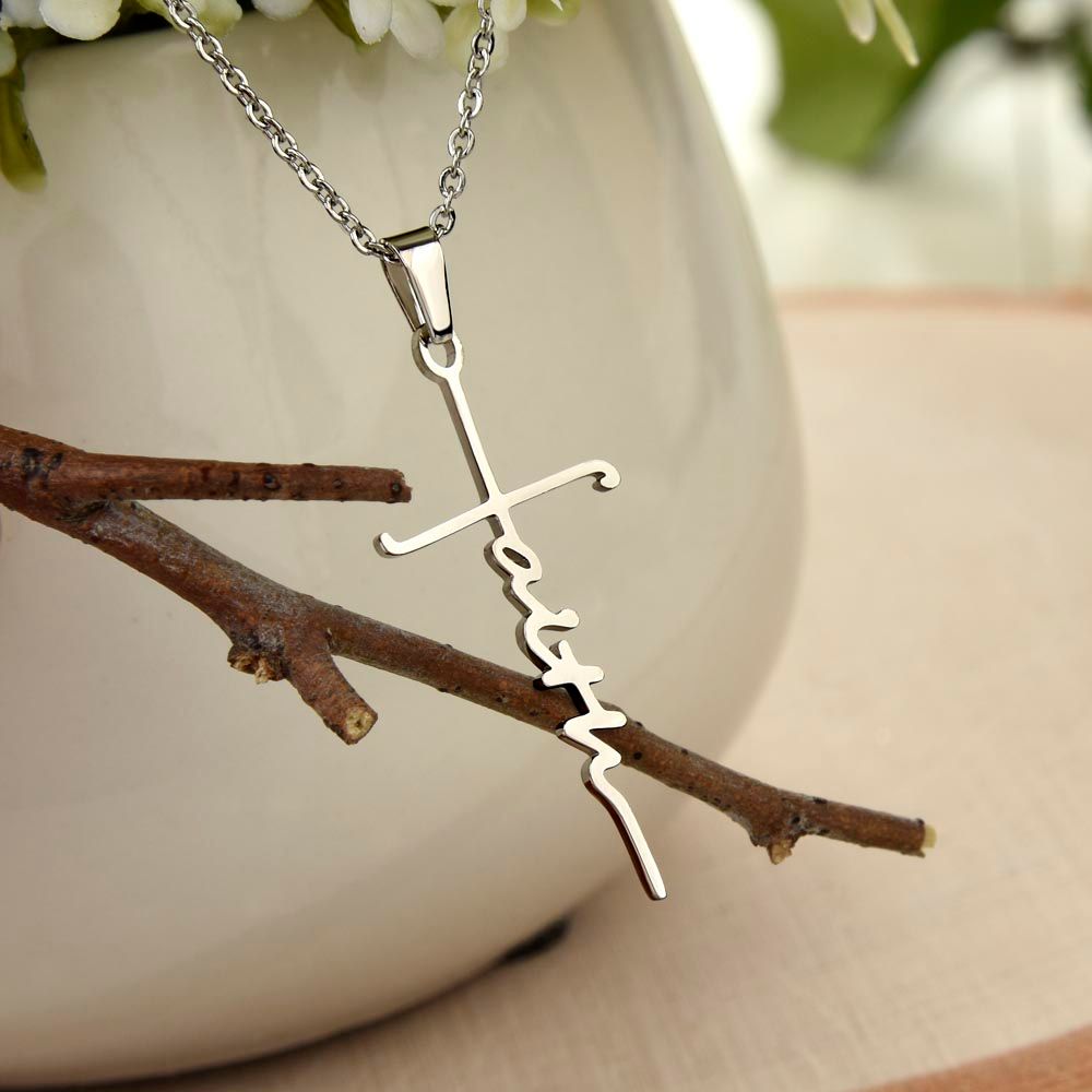 Faith Cross Necklace  (Mom to Son)