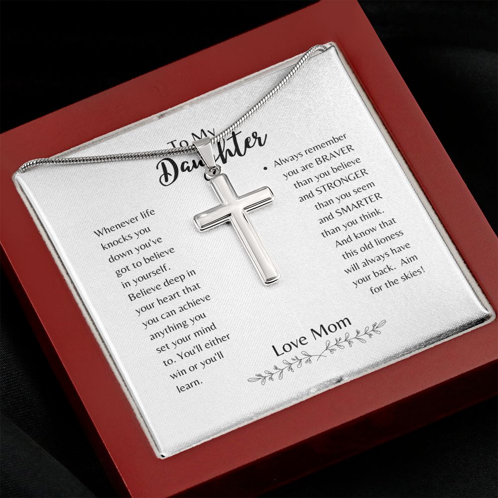 Stainless Steel Cross Necklace to my Daughter